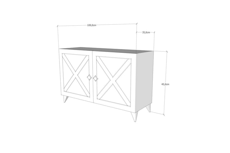 TV-Benk Loughran 100 cm - Tre|Natur - TV benk & mediabenk