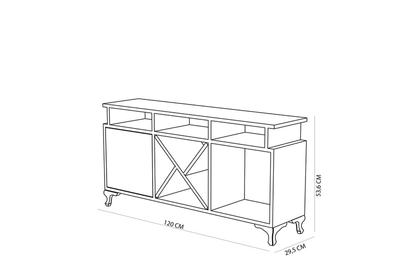 TV-benk Marylo 120 cm - TV benk & mediabenk