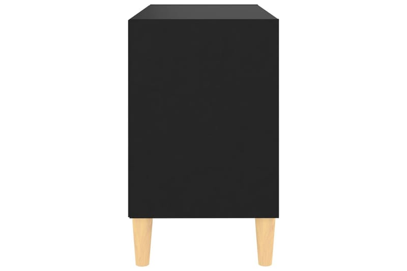 TV-benk med ben i heltre svart 69,5x30x50 cm - Svart - TV benk & mediabenk