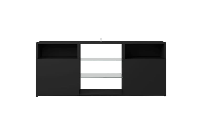 TV-benk med LED-lys svart 120x30x50 cm - Svart - TV benk & mediabenk
