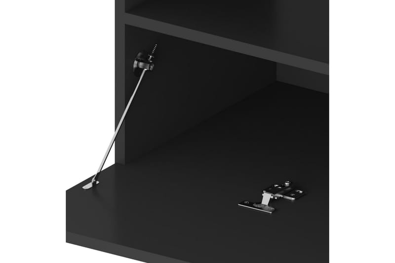 TV-benk med LED-lys svart 75x35x40 cm - Svart - TV benk & mediabenk