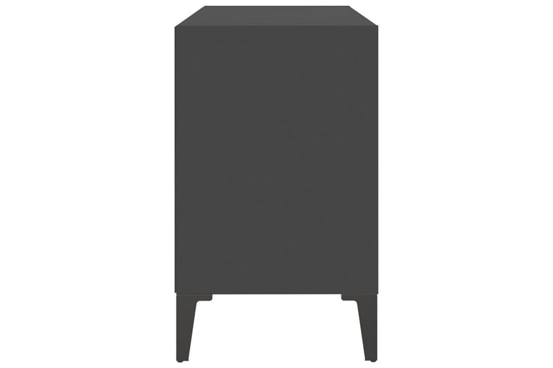 TV-benk med metallben grå 69,5x30x50 cm - Grå - TV benk & mediabenk