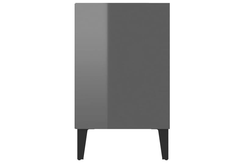 TV-benk med metallben høyglans grå 103,5x30x50 cm - Grå - TV benk & mediabenk