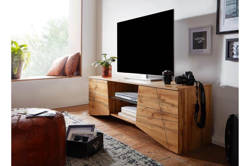 Tv-benk Mexus 50x160 cm Rektangulært - Brun - TV benk & mediabenk