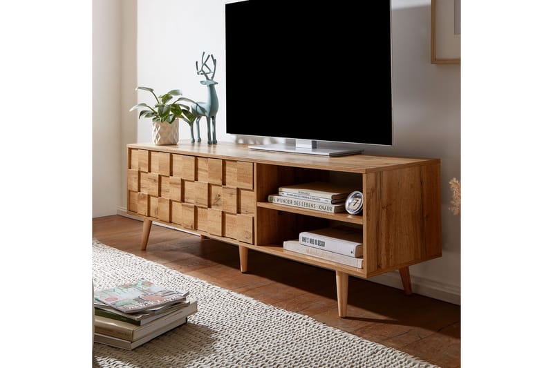 Tv-benk Mexus 51x160 cm Rektangulær - Brun - TV benk & mediabenk