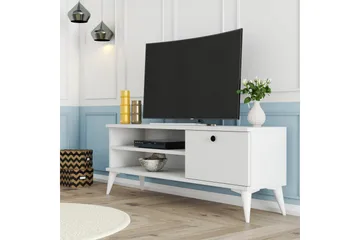 TV-benk og mediabenk Reyne TV-benk 120 cm Vit - Møbler - TV- & Mediamøbler - TV benk & mediabenk