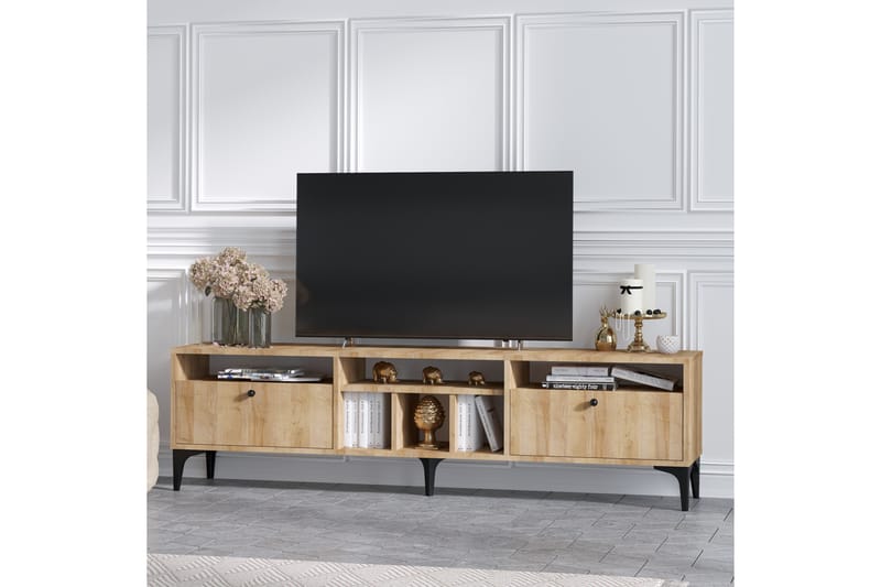 TV-benk Robbiate 180 cm - Natur - TV benk & mediabenk