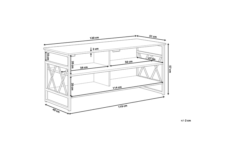 TV-benk Shavina 120 cm - Brun - TV benk & mediabenk