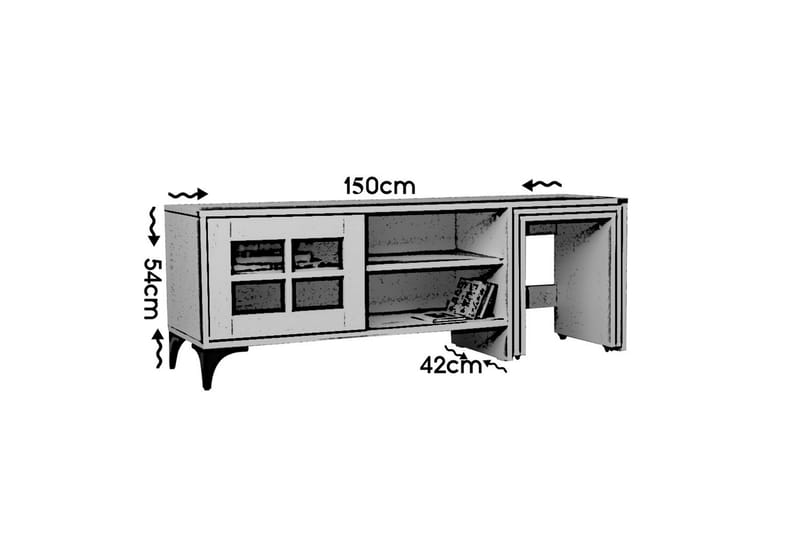 TV-benk Skoglund 150 cm - TV benk & mediabenk