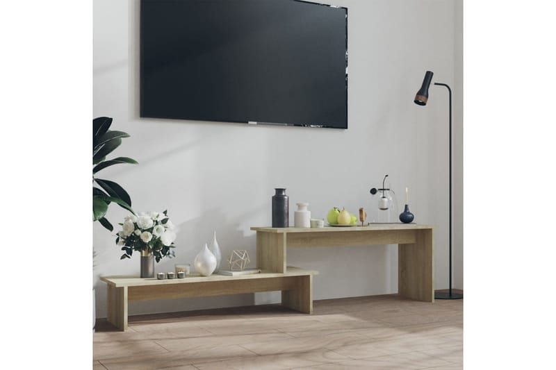TV-benk sonoma eik 180x30x43 cm sponplate - Brun - TV benk & mediabenk