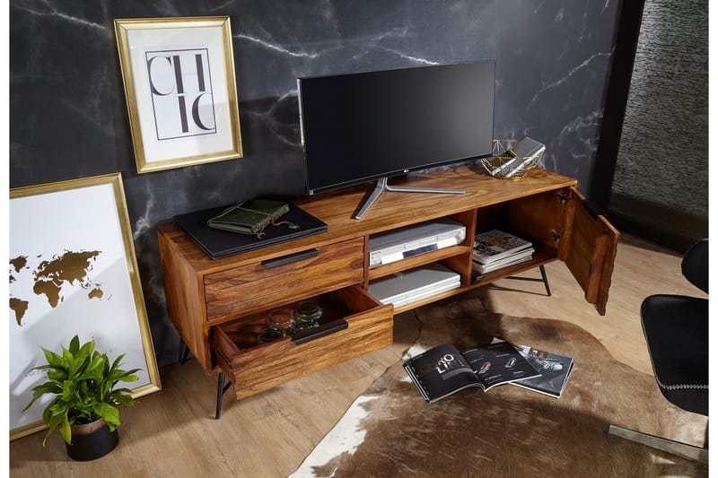 TV-Benk Stamer 160 cm - Brun - Møbler - TV- & Mediamøbler - TV benk & mediabenk