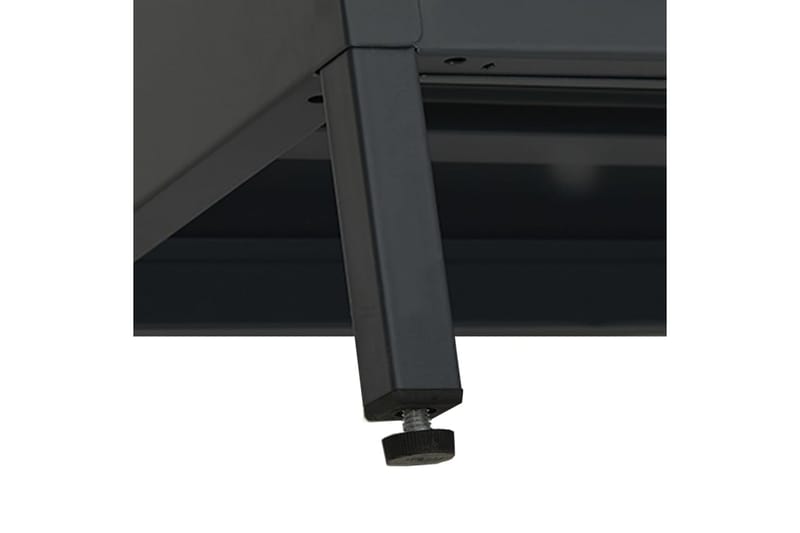 TV-benk svart 105x35x52 cm stål og glass - Svart - TV benk & mediabenk