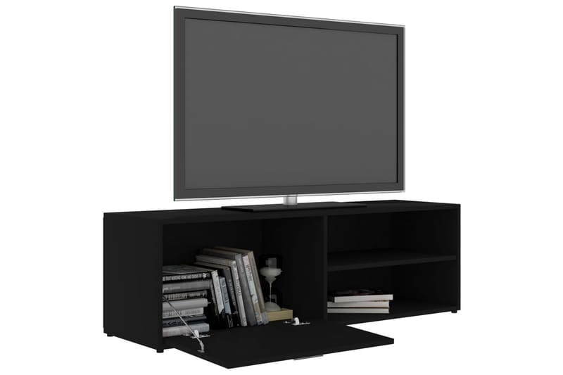 TV-benk svart 120x34x37 cm sponplate - Svart - TV benk & mediabenk