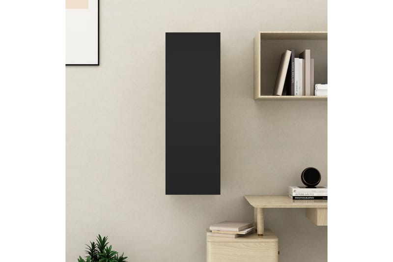 TV-benk svart 30,5x30x90 cm sponplate - Svart - TV benk & mediabenk