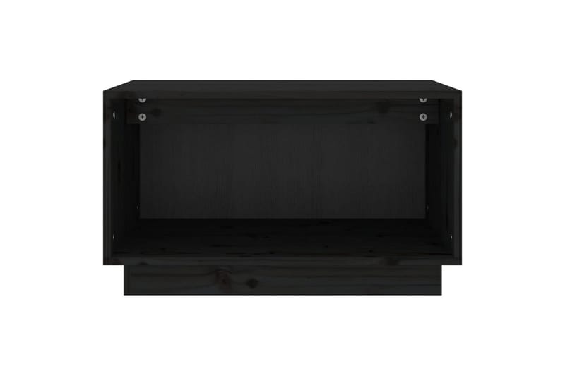 TV-benk svart 60x35x35 cm heltre furu - Svart - TV benk & mediabenk