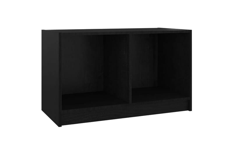 TV-benk svart 70x33x42 cm heltre furu - Svart - TV benk & mediabenk