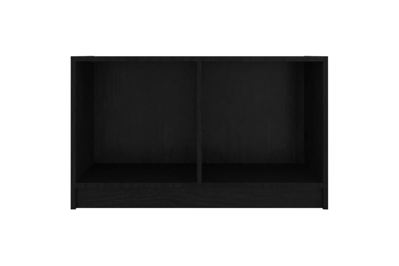 TV-benk svart 70x33x42 cm heltre furu - Svart - TV benk & mediabenk