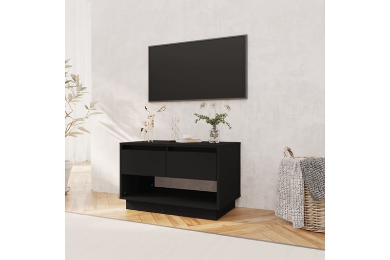 TV-benk svart 70x41x44 cm sponplate - Svart - TV benk & mediabenk