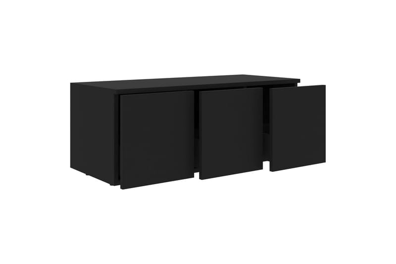 TV-benk svart 80x34x30 cm sponplate - TV benk & mediabenk