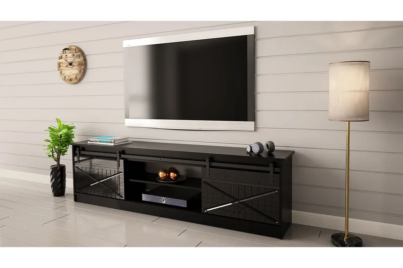 Tv-benk - Svart - Møbler - TV- & Mediamøbler - TV benk & mediabenk