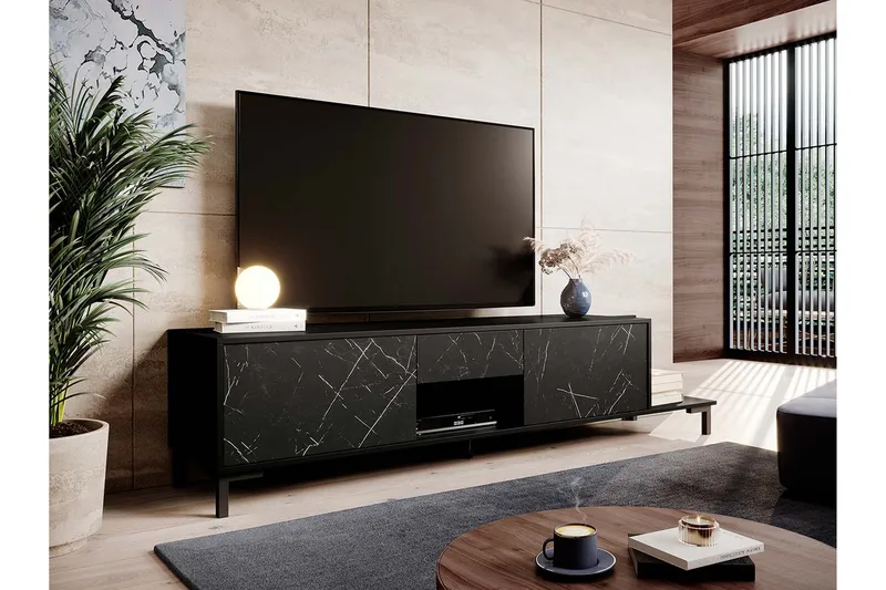 Tv-benk - Svart - Møbler - TV- & Mediamøbler - TV benk & mediabenk