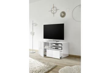 TV-benk Tabor 121 cm - Hvit Høyglanslack - Møbler - TV- & Mediamøbler - TV benk & mediabenk