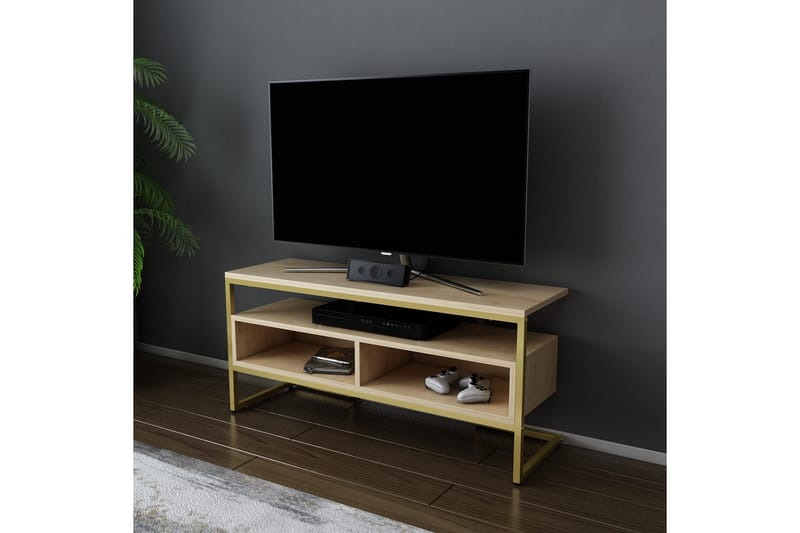 Tv-benk Urgby 110x49,9 cm - Gull - TV benk & mediabenk