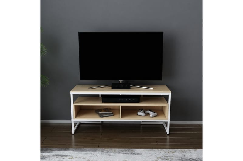 Tv-benk Urgby 110x49,9 cm - Hvit - TV benk & mediabenk