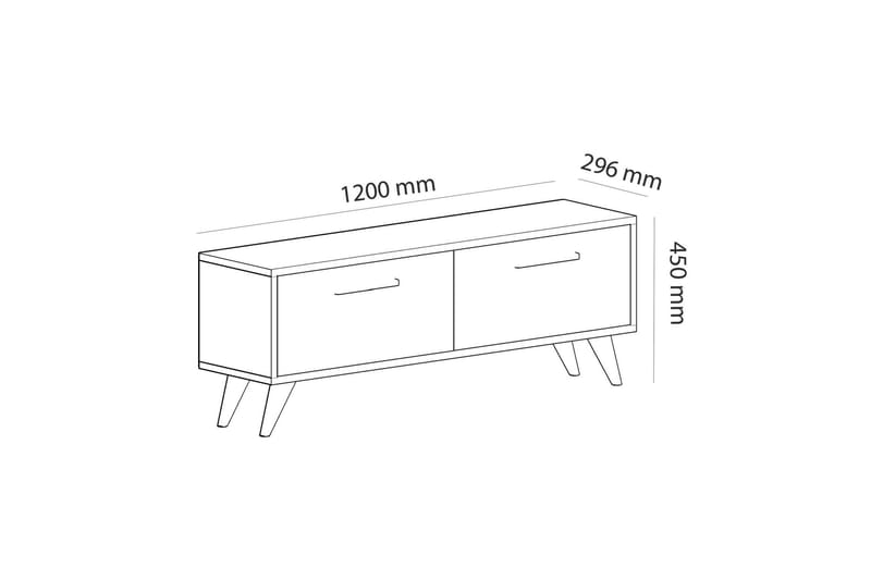 Tv-benk Urgby 120x45 cm - Blå - TV benk & mediabenk