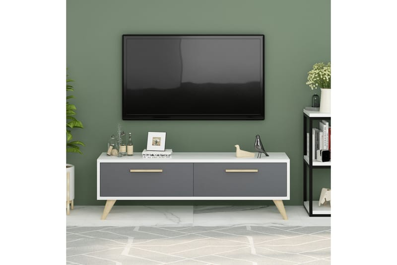 Tv-benk Urgby 120x45 cm - Hvit - TV benk & mediabenk