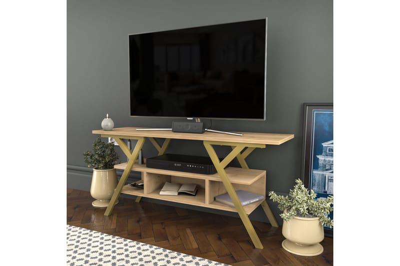 Tv-benk Urgby 120x55 cm - Gull - TV benk & mediabenk