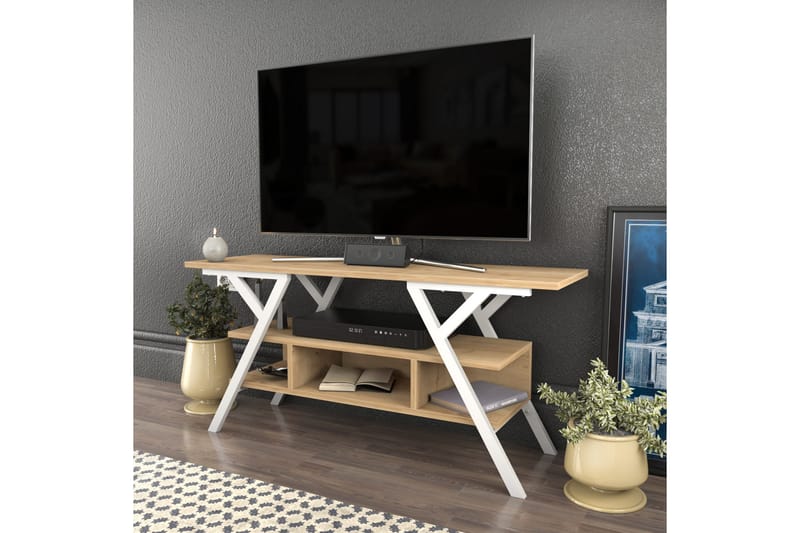 Tv-benk Urgby 120x55 cm - Hvit - TV benk & mediabenk