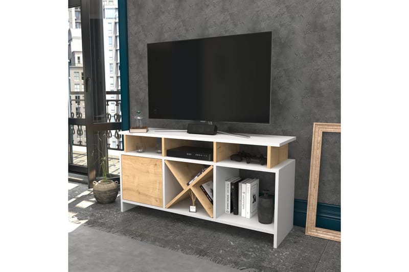 Tv-benk Urgby 120x60,6 cm - Hvit - TV benk & mediabenk