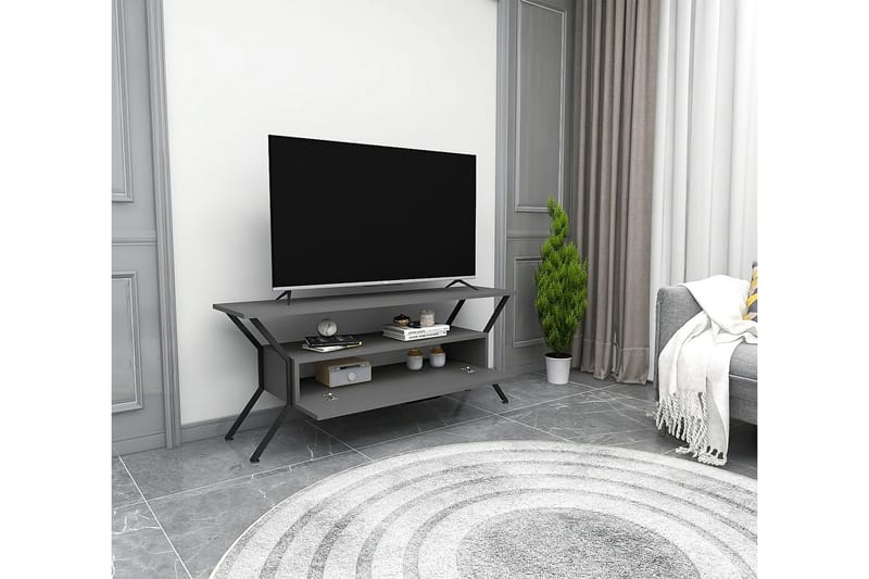 Tv-benk Urgby 124x54 cm - Antrasitt - TV benk & mediabenk