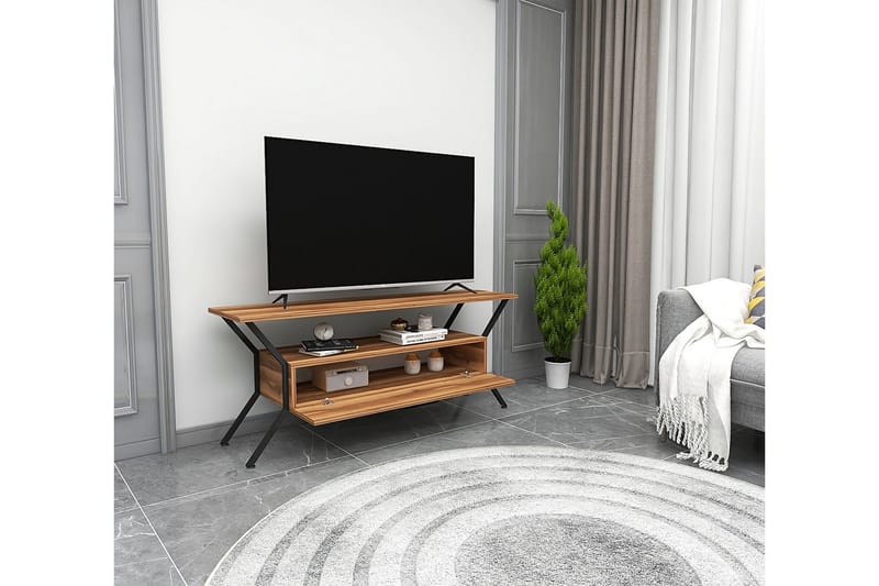 Tv-benk Urgby 124x54 cm - Brun - TV benk & mediabenk