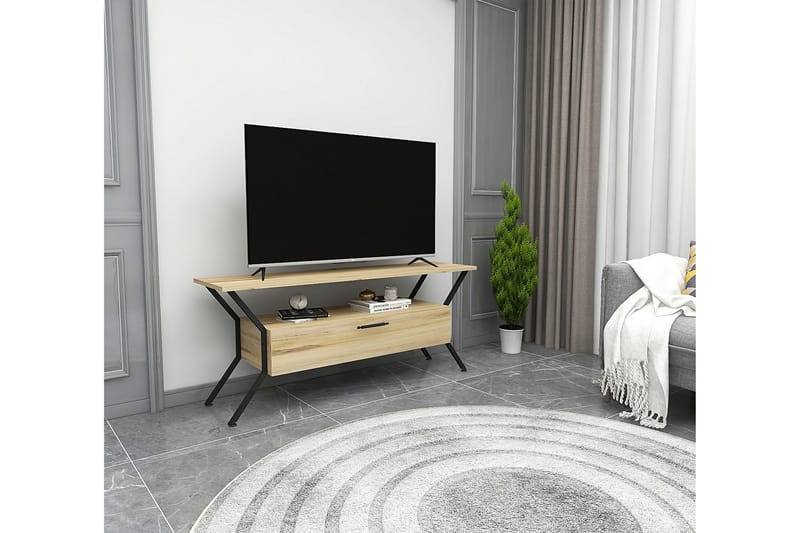 Tv-benk Urgby 124x54 cm - Flerfarget - TV benk & mediabenk