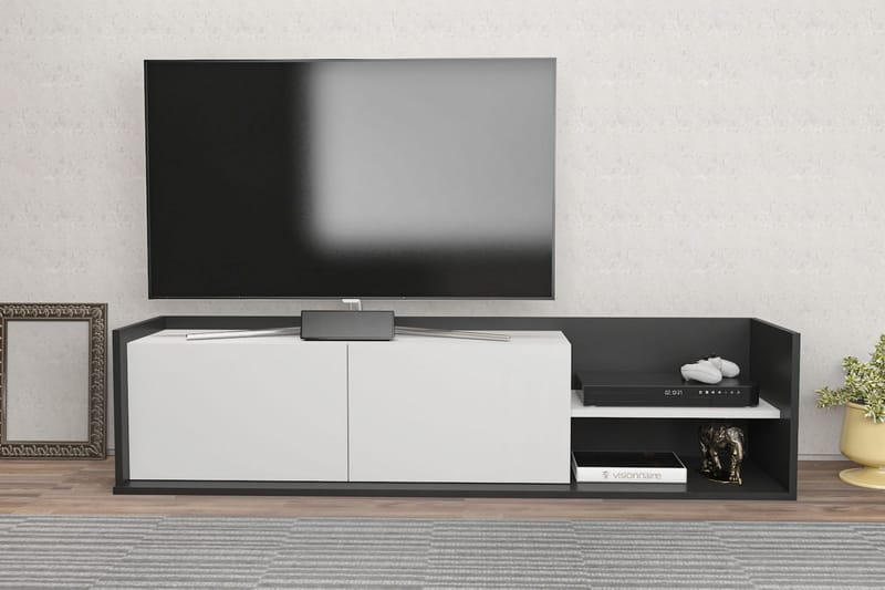 Tv-benk Urgby 160x36,8 cm - Antrasitt - TV benk & mediabenk