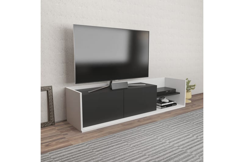 Tv-benk Urgby 160x36,8 cm - Hvit - TV benk & mediabenk