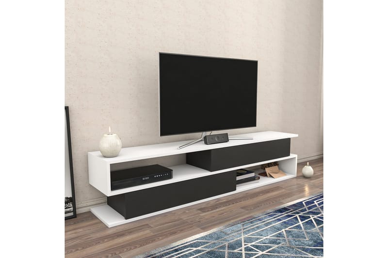 Tv-benk Urgby 160x38,6 cm - Hvit - TV benk & mediabenk