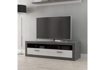 Tv-benk Uzunkop 153 cm - Grå/Hvit - Møbler - TV- & Mediamøbler - TV benk & mediabenk