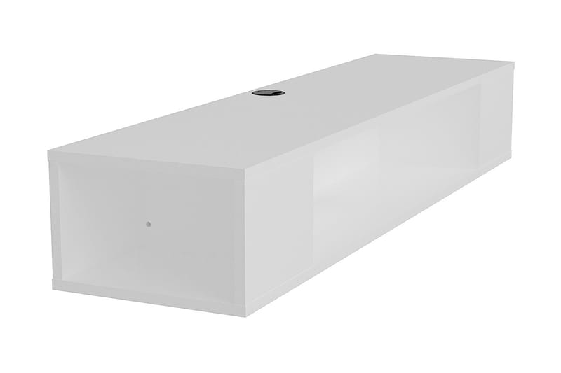 TV-benk Vevelhult 135 cm - Hvit - Møbler - TV- & Mediamøbler - TV benk & mediabenk