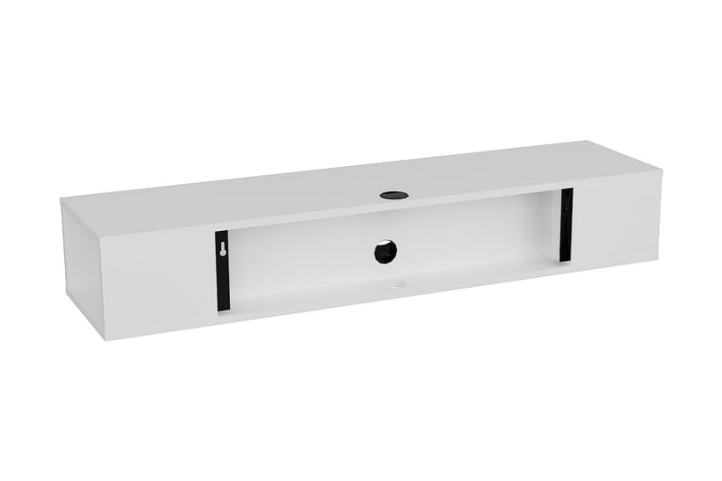 TV-benk Vevelhult 135 cm - Hvit - Møbler - TV- & Mediamøbler - TV benk & mediabenk