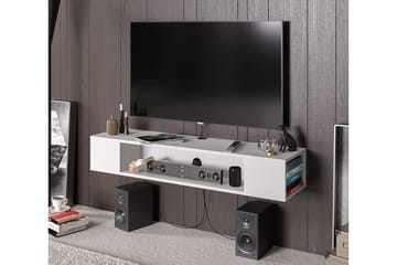 TV-benk Vevelhult 135 cm - Hvit - Møbler - TV- & Mediamøbler - TV benk & mediabenk