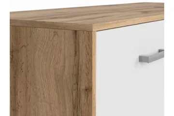 TV-benk Viella 118,5 cm - Tre/Natur/Hvit - Møbler - TV- & Mediamøbler - TV benk & mediabenk