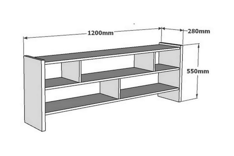 Tv-benk Violaceae 120x55 cm - Brun - TV benk & mediabenk