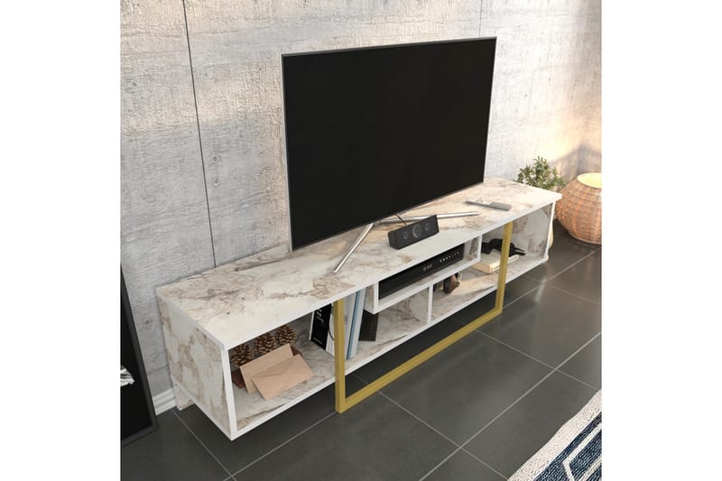 Tv-benk Violaceae 150x40 cm - Gull - Møbler - TV- & Mediamøbler - TV benk & mediabenk
