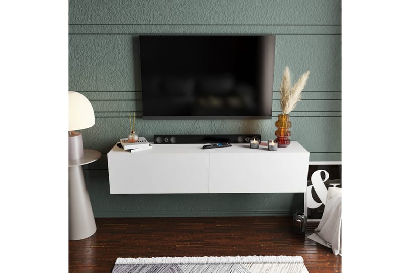 Tv-benk Violaceae 159,7x34,1 cm - Hvit - Møbler - TV- & Mediamøbler - TV benk & mediabenk