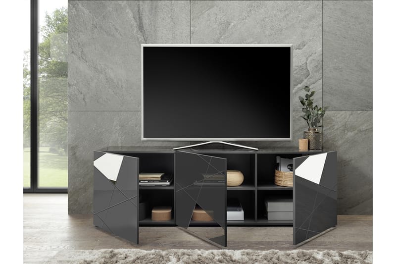 Tv-benk Vittoria 181 cm Hvit - Lc Spa - Møbler - TV- & Mediamøbler - TV benk & mediabenk