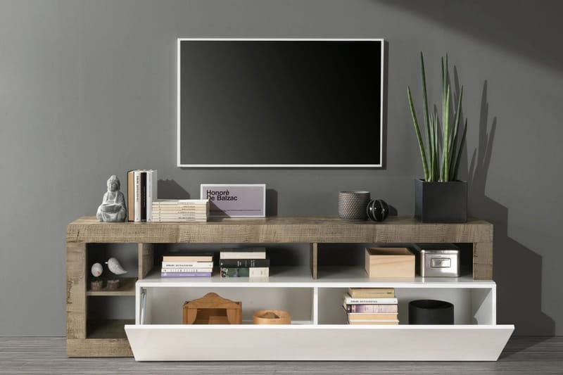 TV-benk Wedel 42x184 cm - Hvit - TV benk & mediabenk