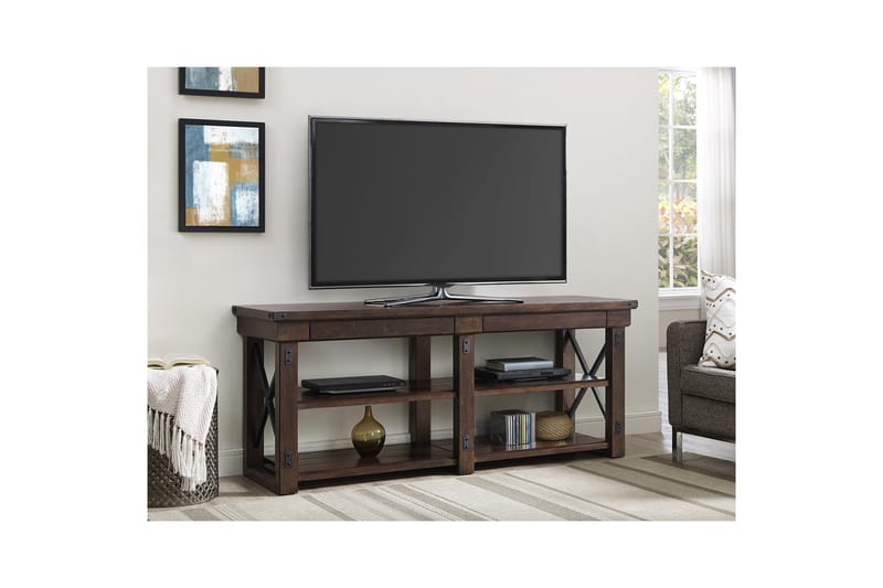 Tv-benk Wildwood 160x48 cm Mørkebrun - Dorel Home - TV benk & mediabenk